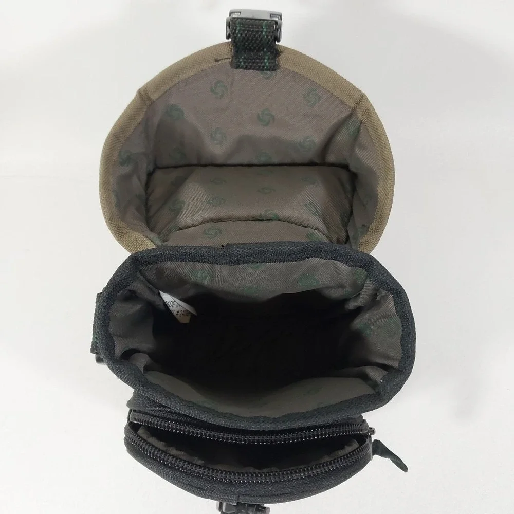 Samsonite Black Green Camera Case Travel Bag 7 x‎ 4 x 3 Belt Loop